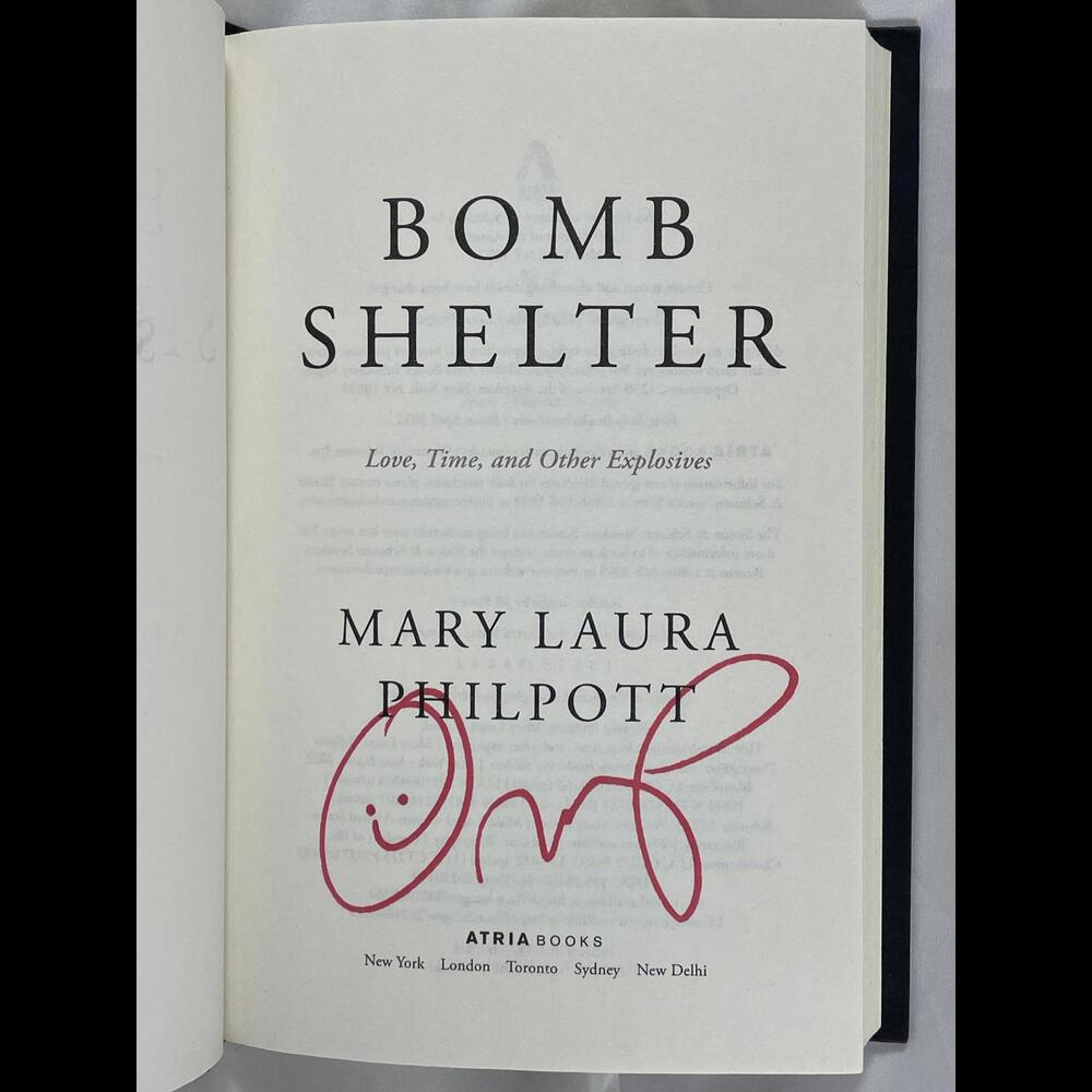 AUTOGRAPHED Bomb Shelter Book by SIGNED Mary Laura Philpott!